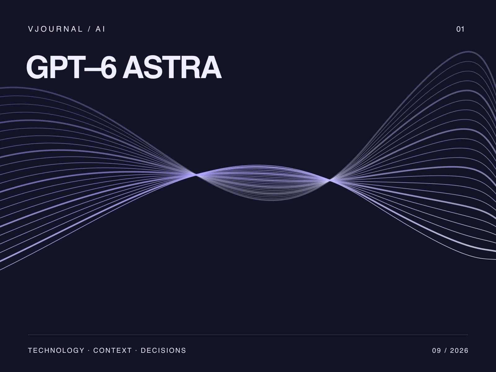 “GPT-6 Astra: यह क्या कर सकता है, वास्तविक पहुँच क्या है और कब इसका उपयोग उचित है” लेख के लिए VJOURNAL कवर