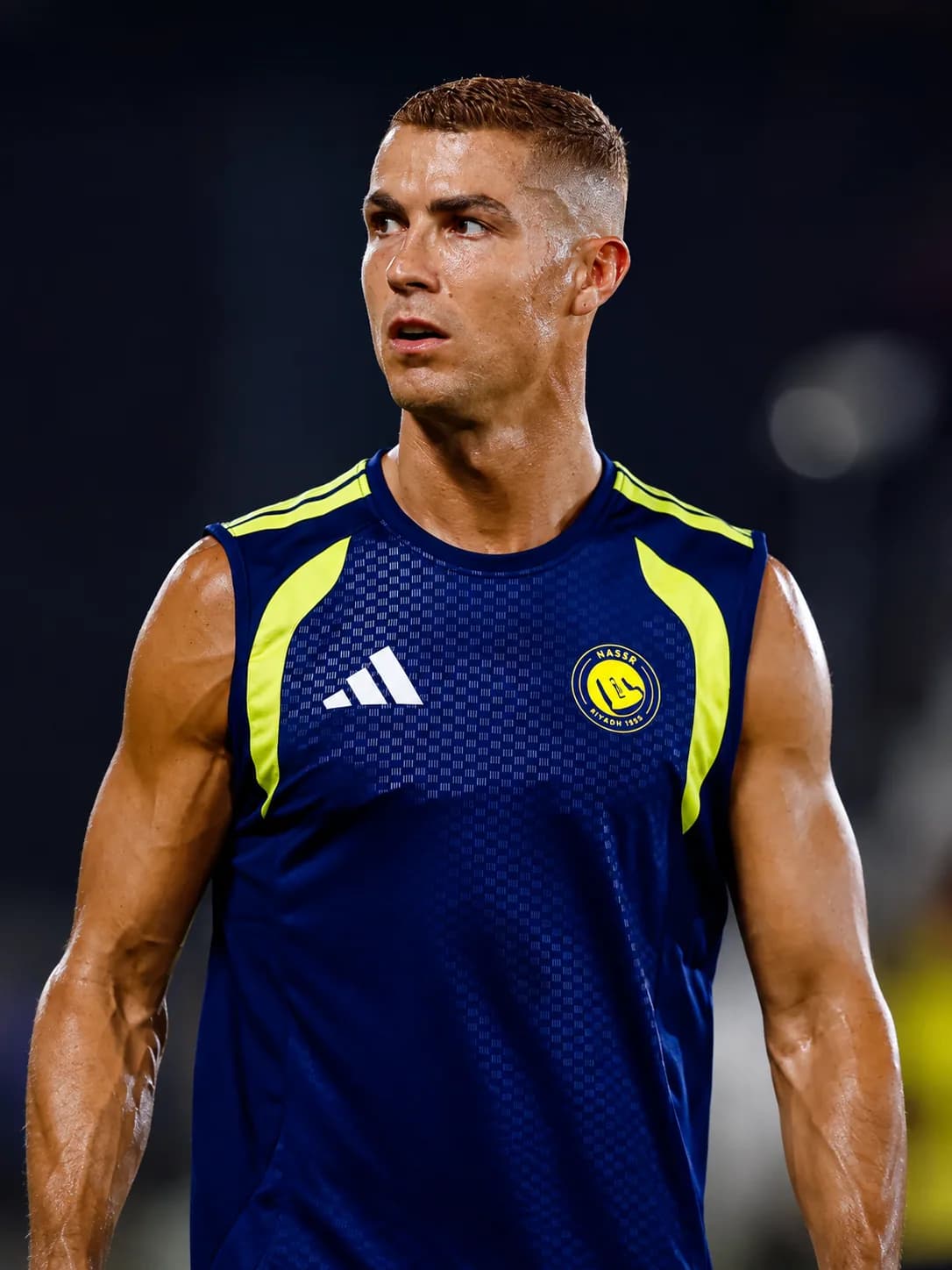 Cristiano Ronaldo en maillot d'entraînement de l'Al-Nassr