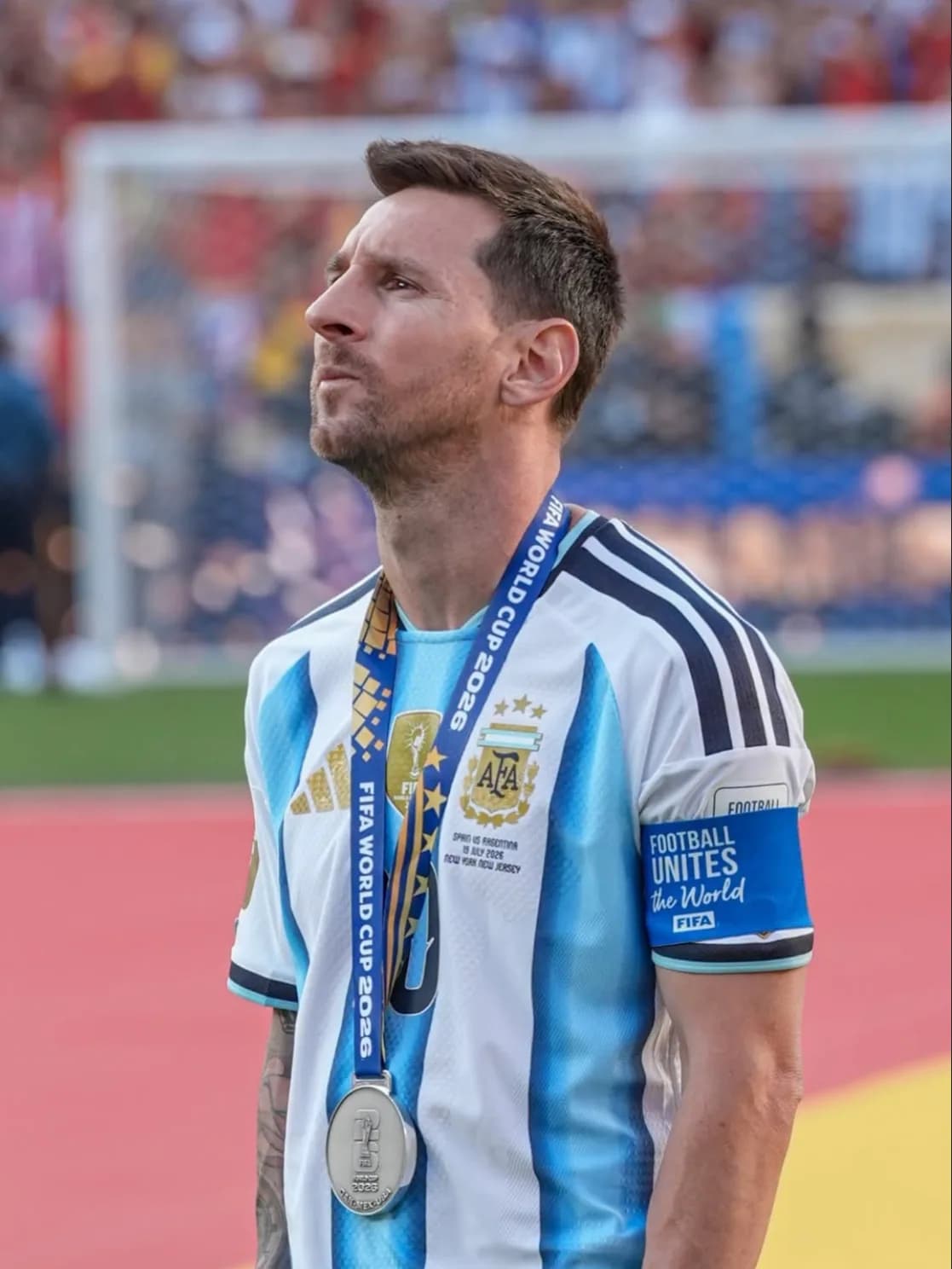 Lionel Messi portant le maillot de la sélection argentine