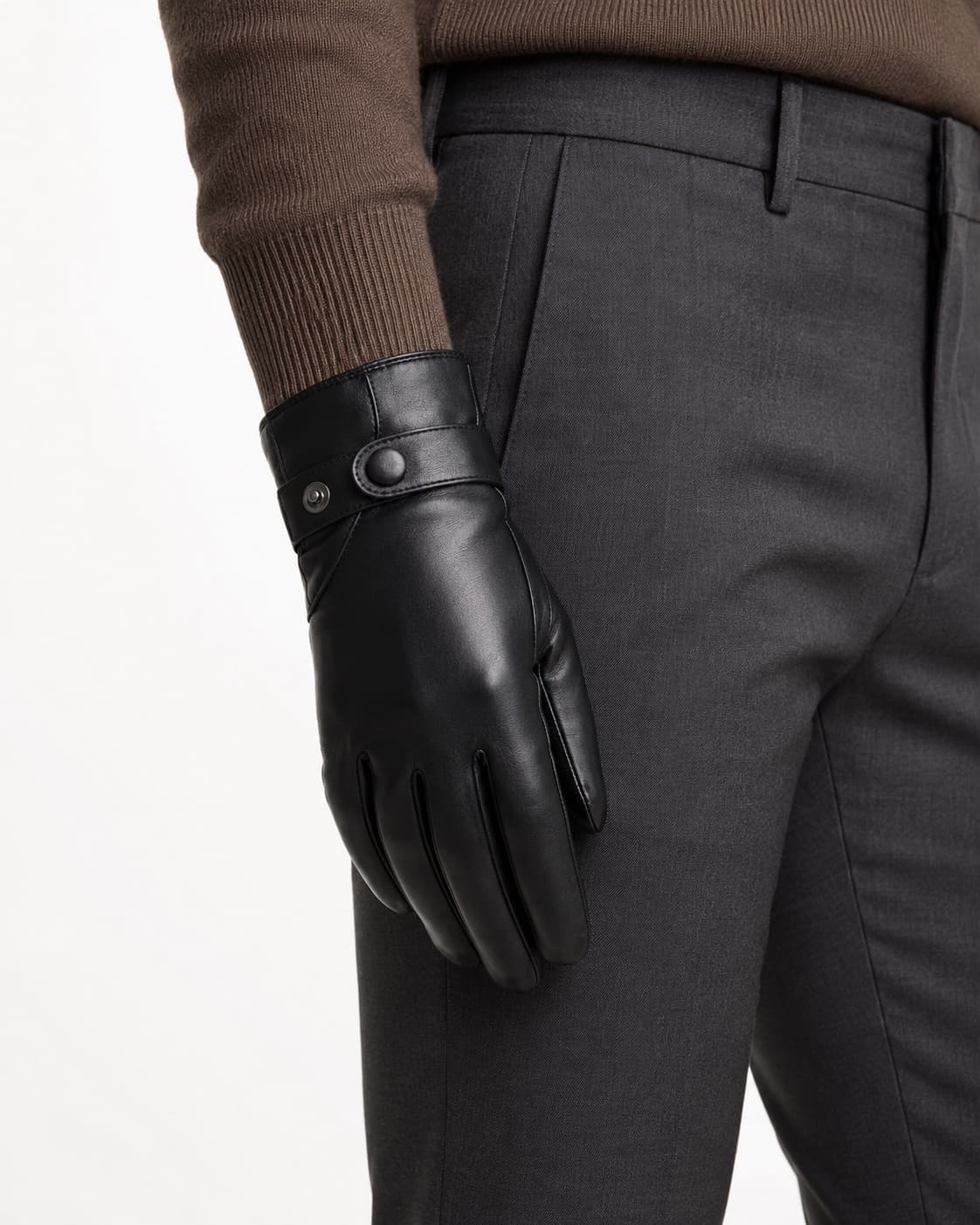 Black Leather Gloves — image 3