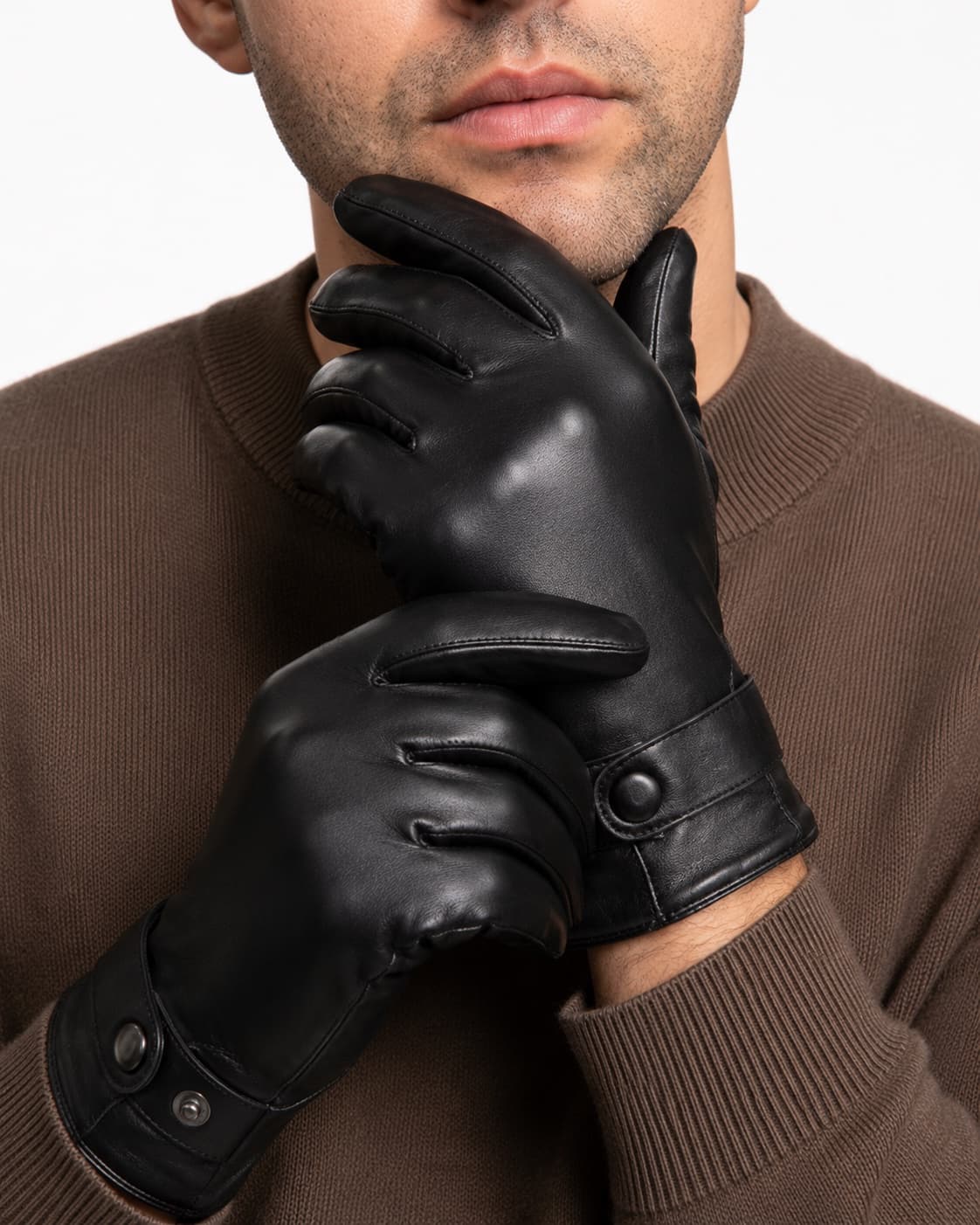 Black Leather Gloves — image 4