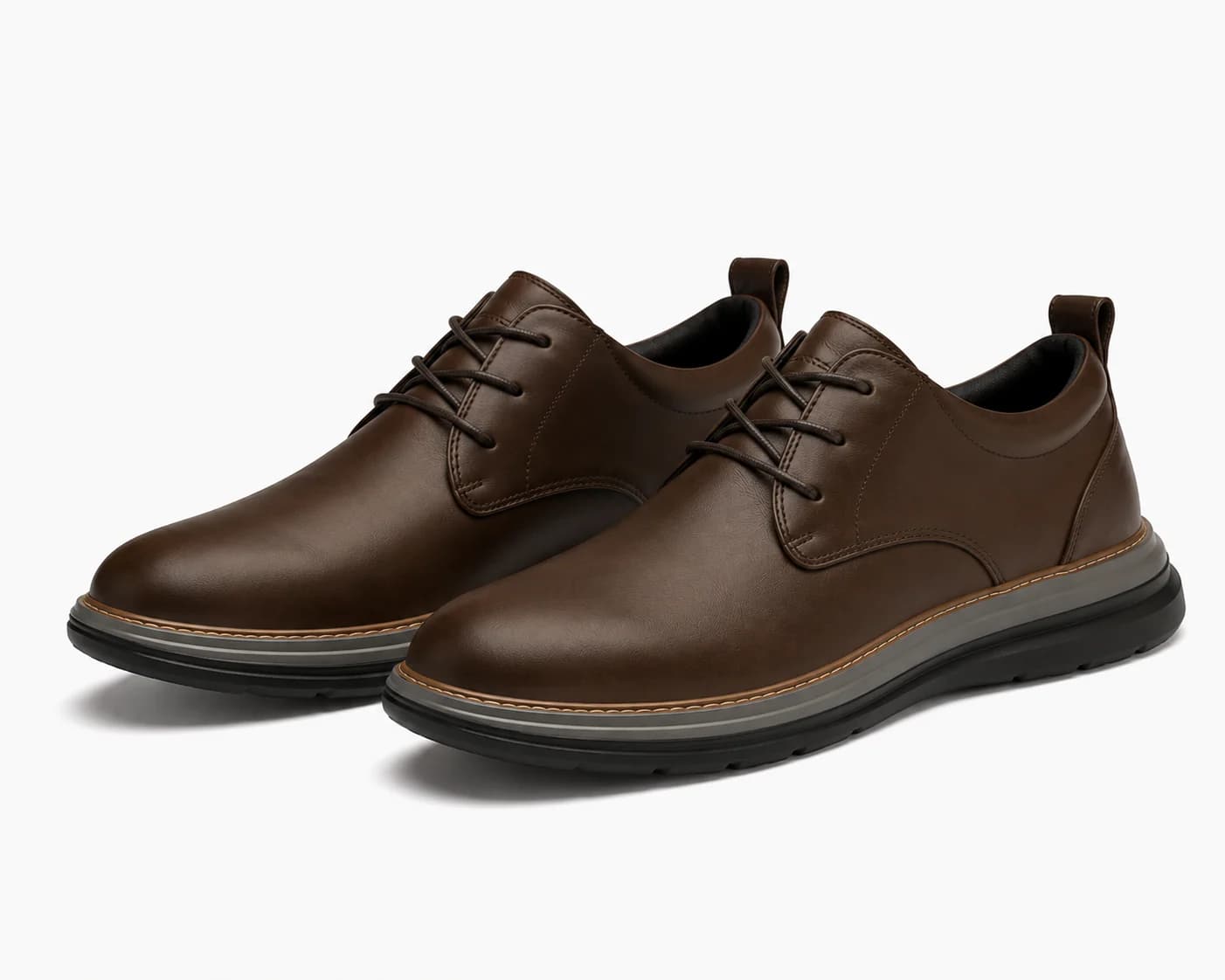 Brown Comfort Derby Shoes — imagen 2