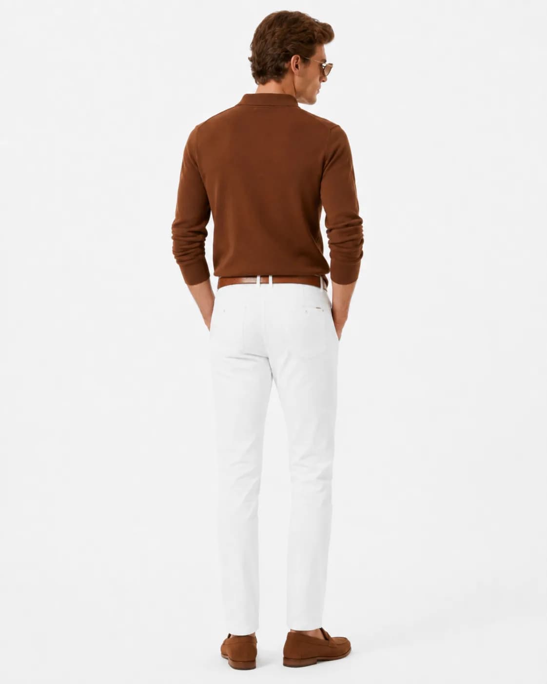 Cocoa Fine-Knit Polo — image 5