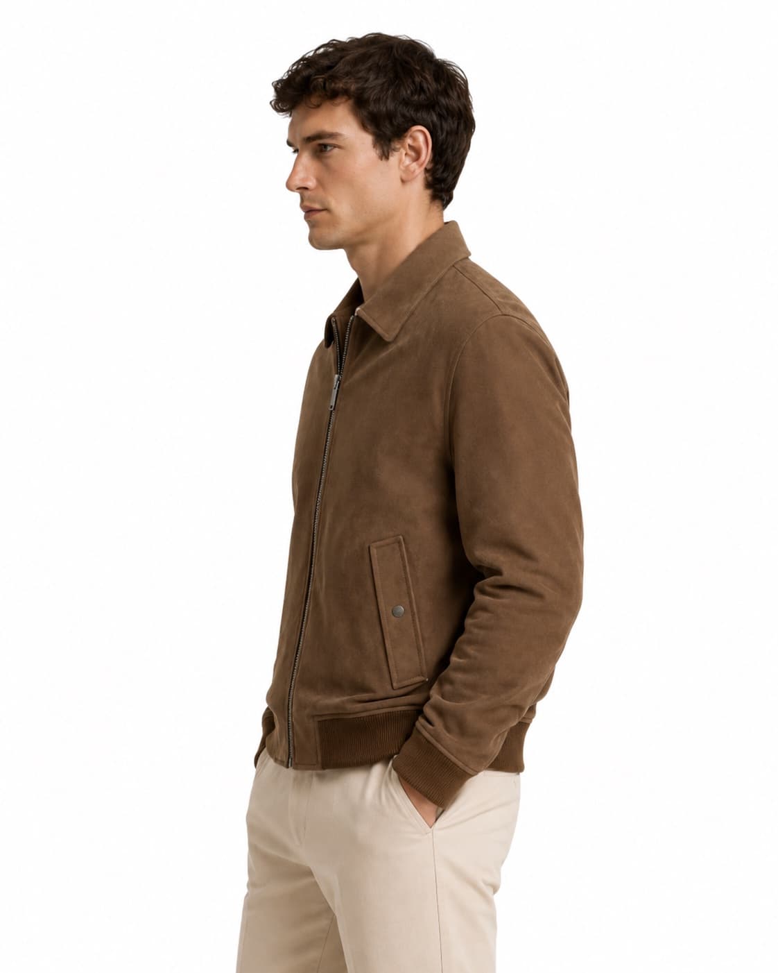 Tobacco Suede Blouson — image 3