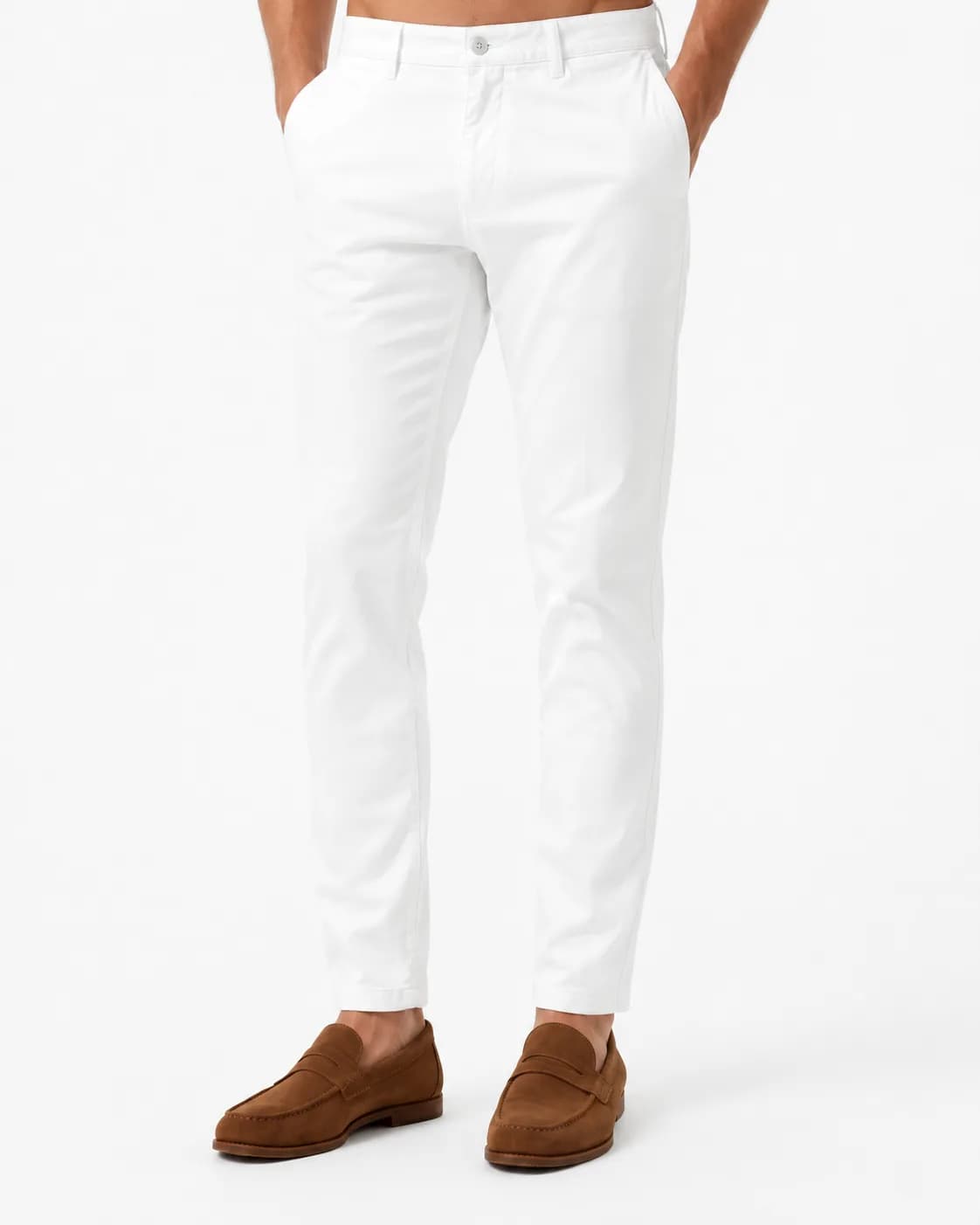 White Tailored Chinos — image 2