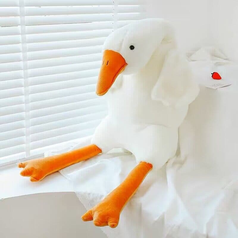 Ganso de peluche blanco, 130 cm