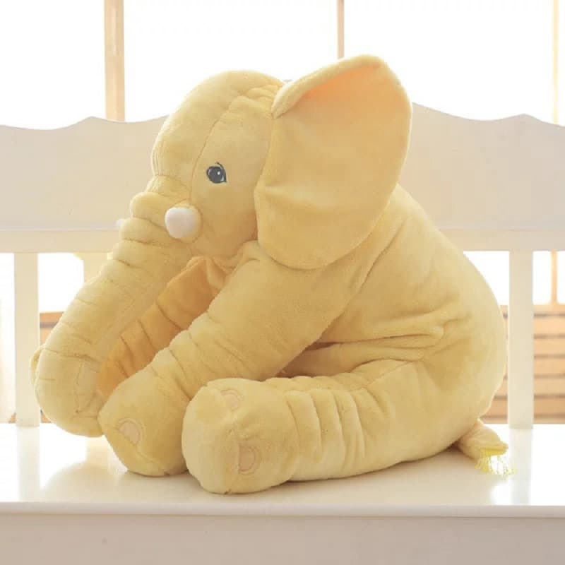Elefante de peluche amarillo, 60 cm