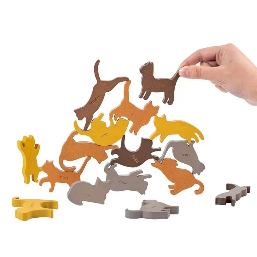 Torre de equilibrio con animales