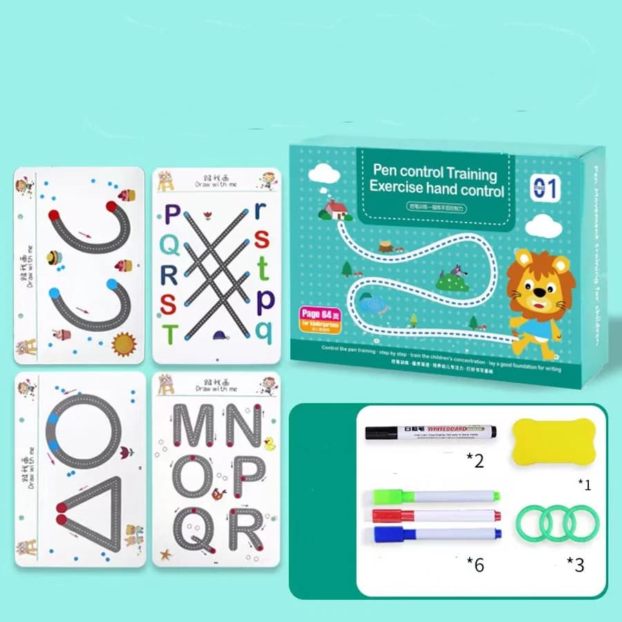 Cuaderno reutilizable de grafomotricidad