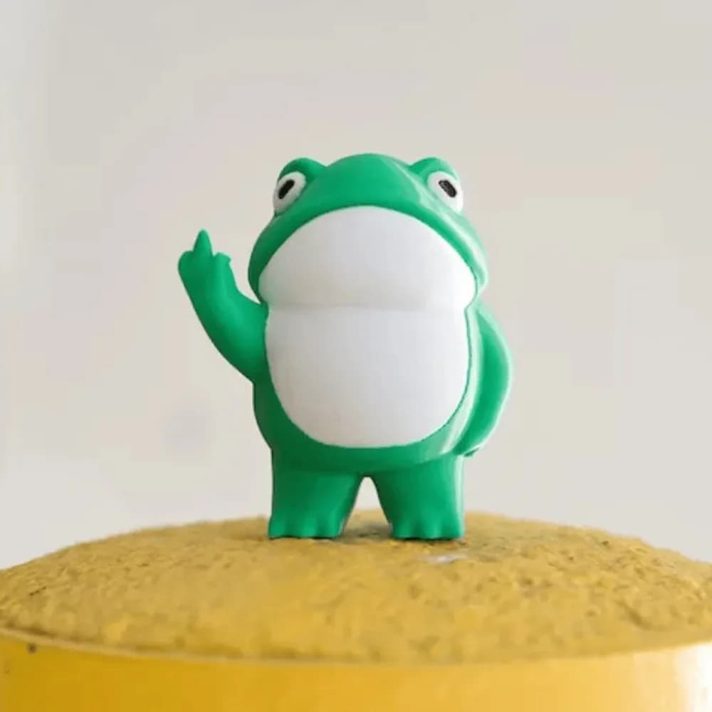 Figura artesanal de ranita