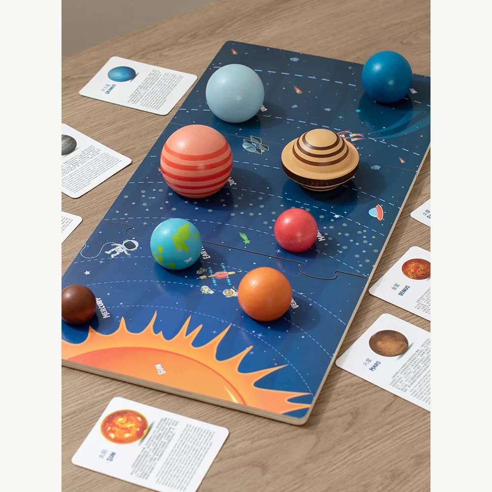 Puzle 3D de ocho planetas