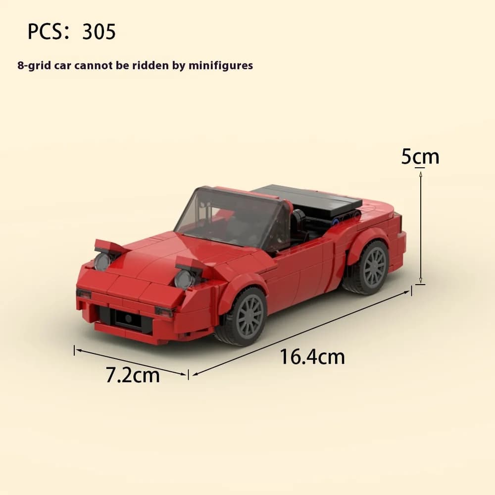 Maqueta de deportivo descapotable