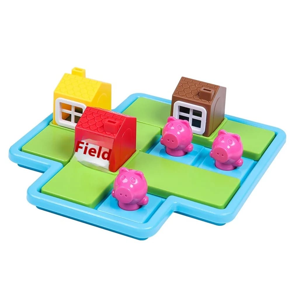 Juego de lógica de los tres cerditos