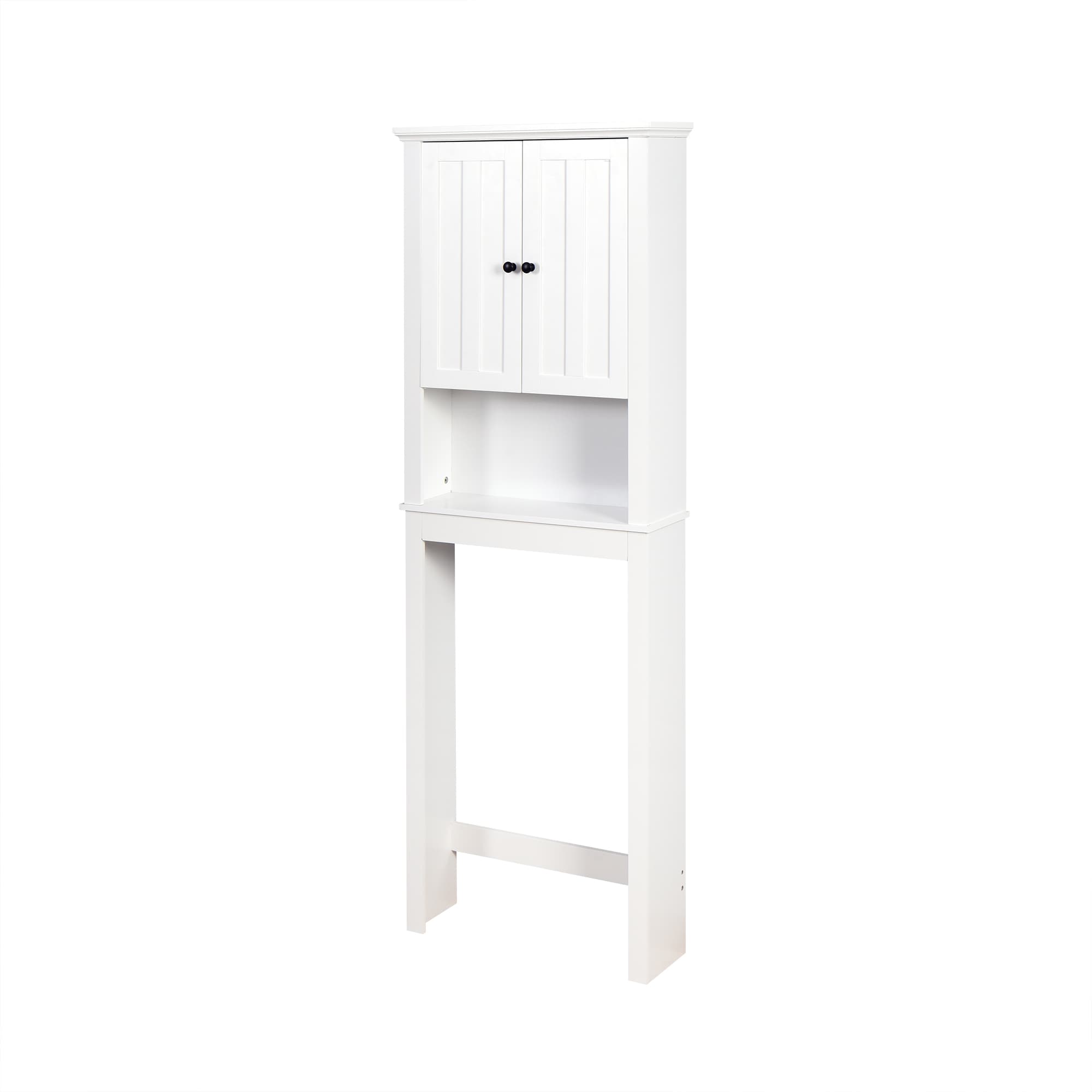 Bathroom Wooden Storage Cabinet Over-The-Toilet Space Saver With A Adjustable Shelf 23.62x7.72x67.32 Inch