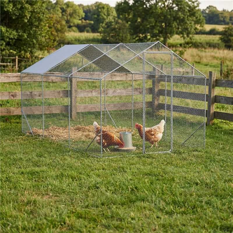 XPT035 Outdoor Chicken Coop Metal Big Space 20x10x6FT 3 Unit For Outdoor Farm Use