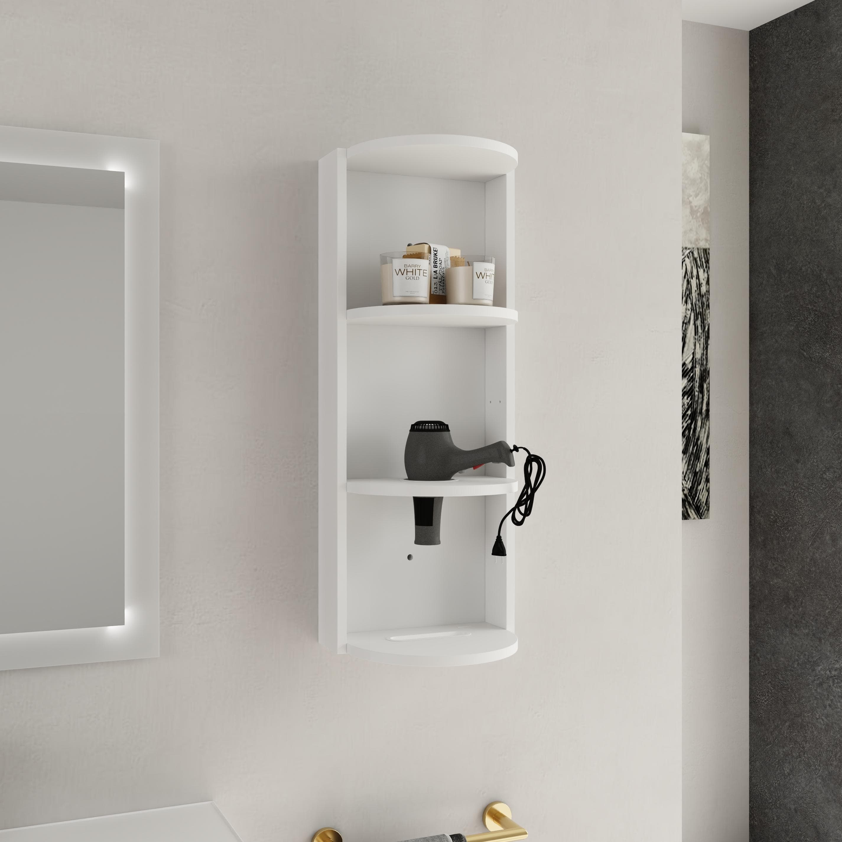 12 Bathroom Wall- Mounted Storage Rack Float Mounting Design KD- Packing