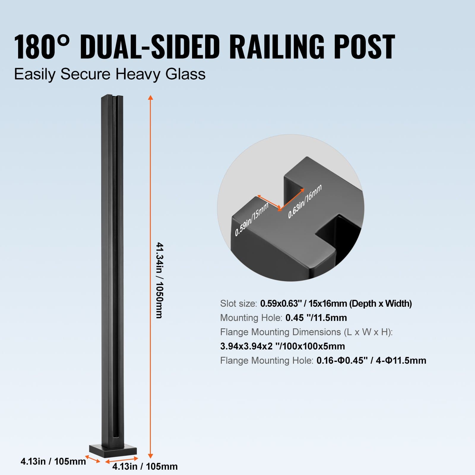 Thickness Tempered Glass, 304 Stainless Steel Glass Mounting Clamp, Glass Shelf Bracket For Balcony, Garden, Deck, Stair, Black