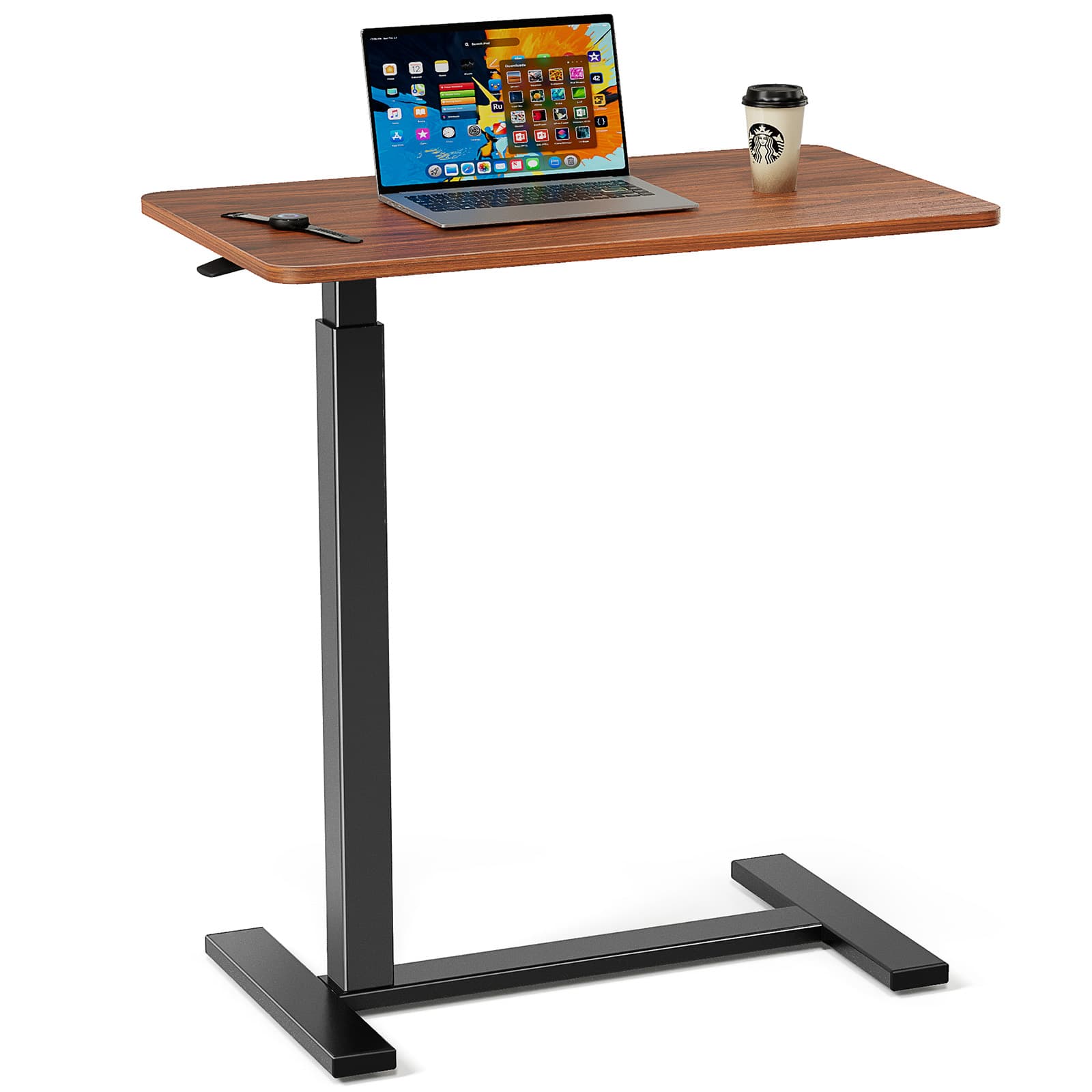 Adjustable mobile bed table
