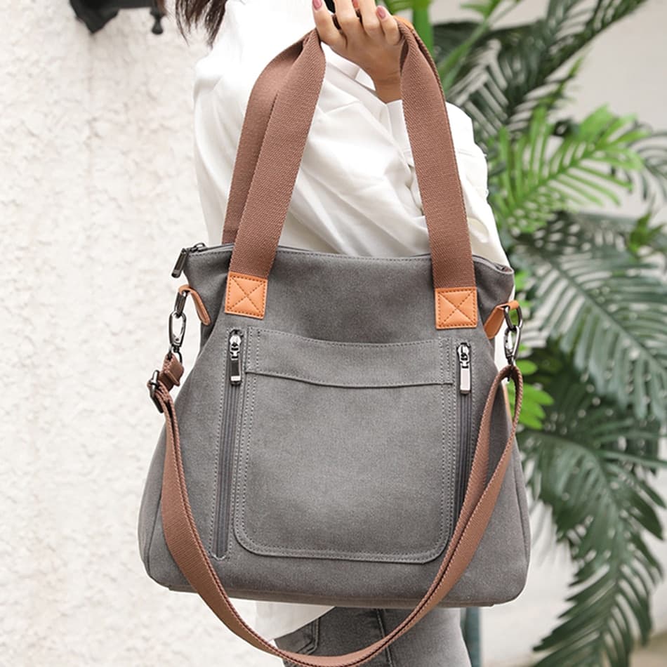 Large everyday canvas tote