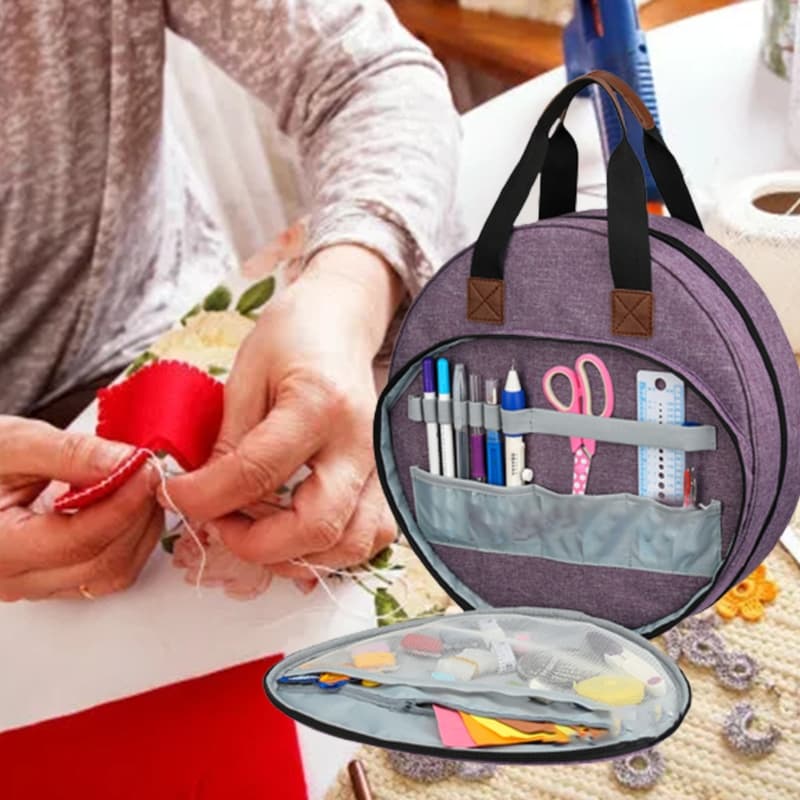 Embroidery tool organizer tote