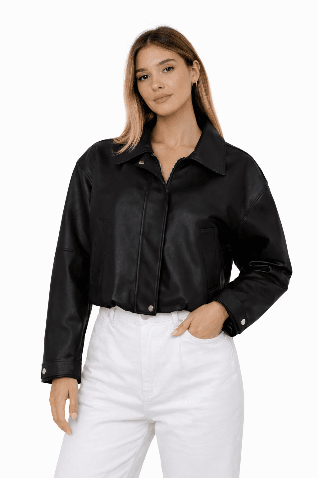 Structured Eco-Leather Jacket — image 2