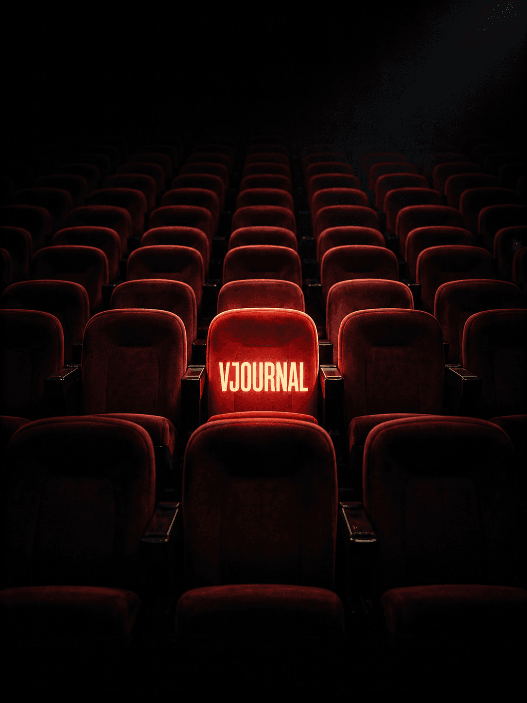 Cinema screen in a dark auditorium