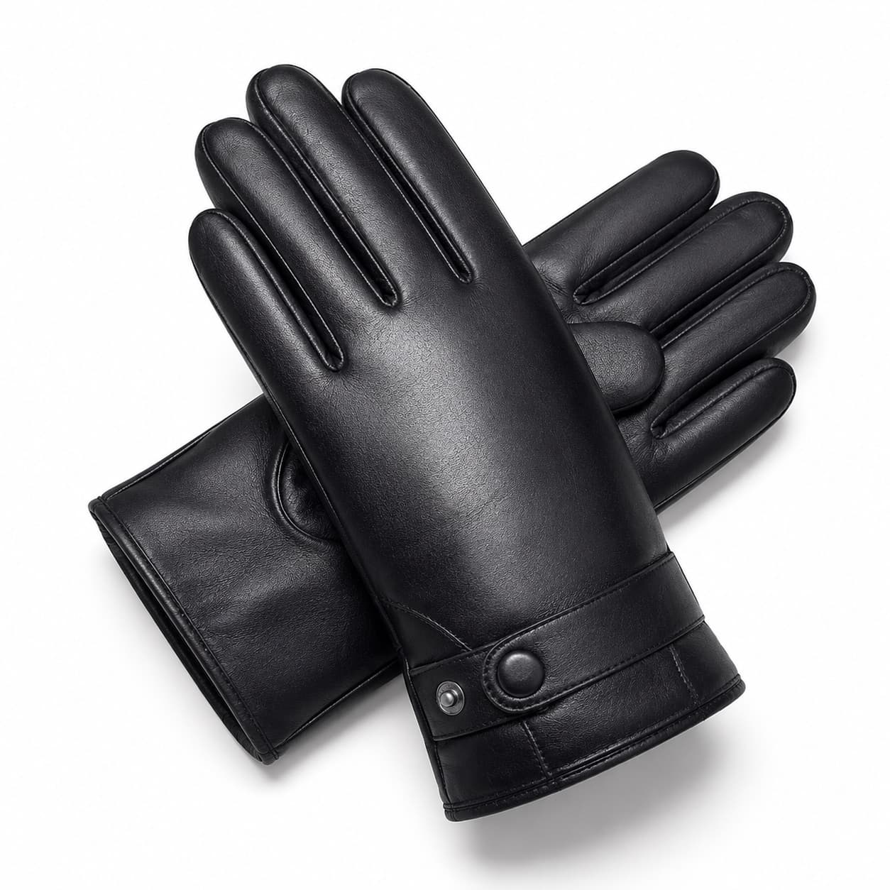 Black Leather Gloves