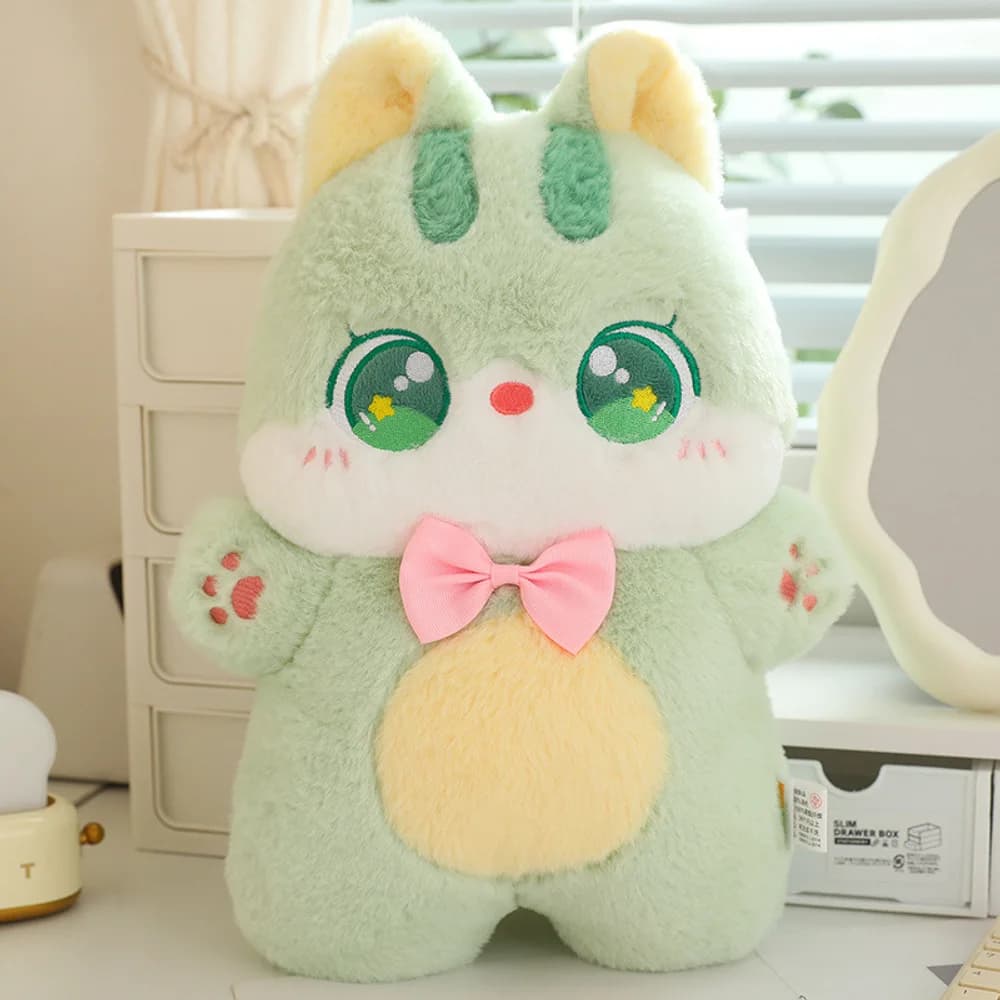 Colourful cat pillow