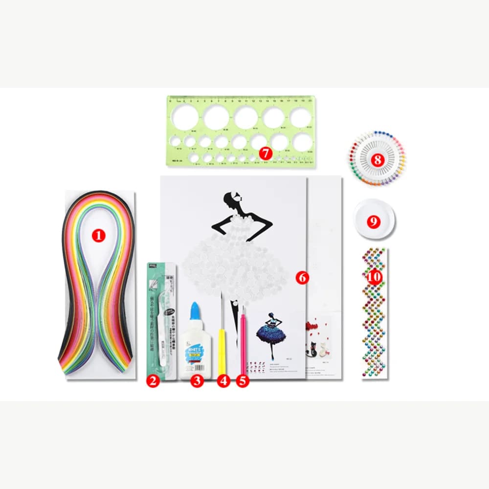 Paper quilling art kit