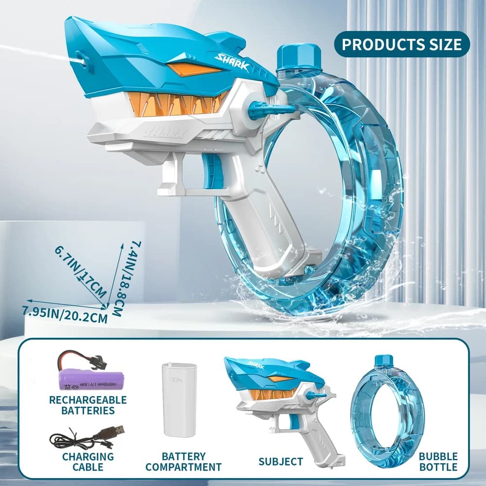 Lanzador de agua automático tiburón