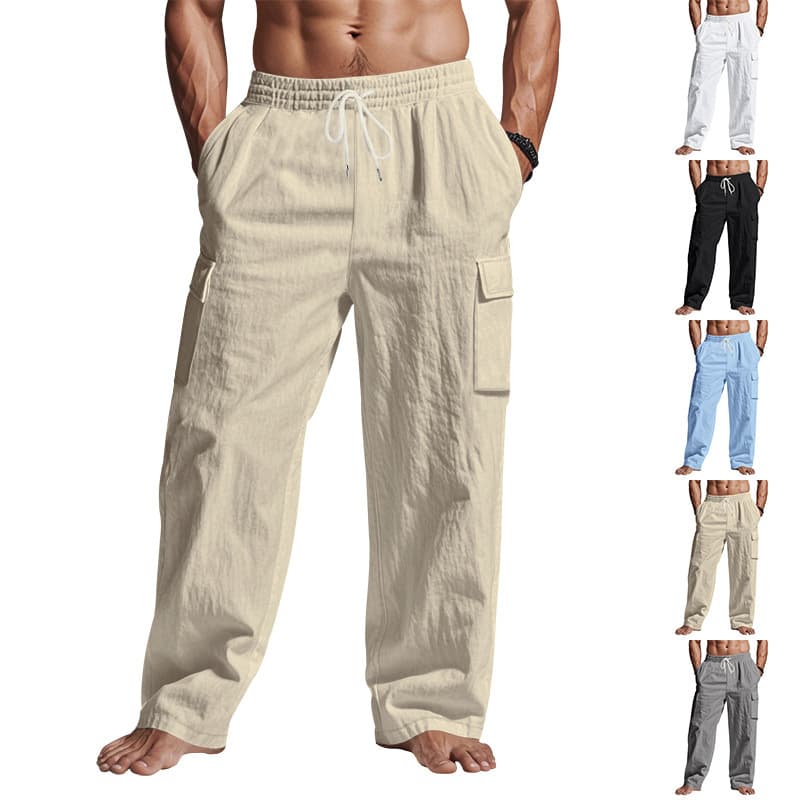 Multi-pocket Loose Casual Trend Wide-leg Pants