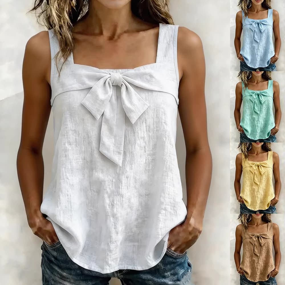 Square-Neck Tank Top Summer Women's Casual Sleeveless Shirts
