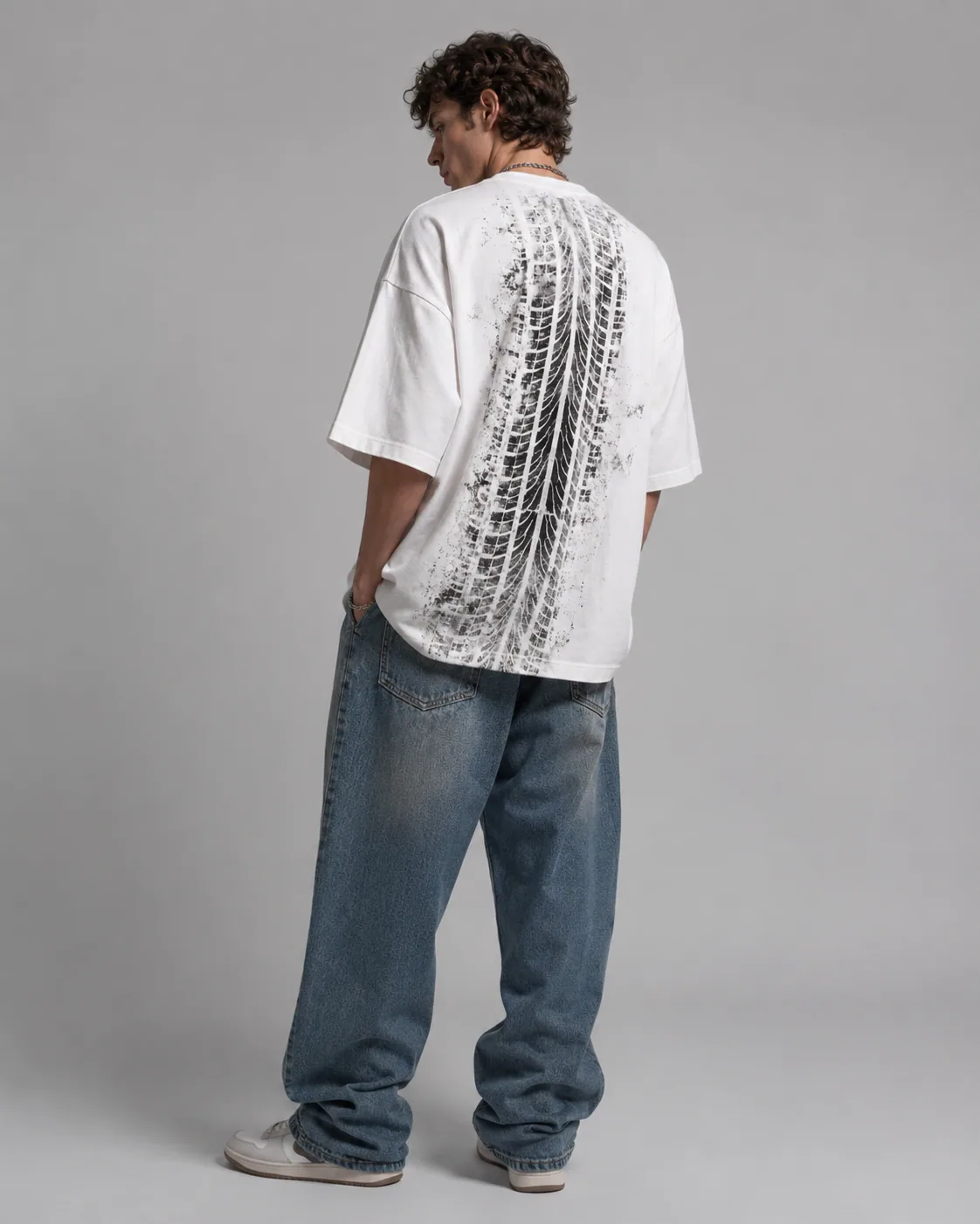 TIRE TRACK OVERSIZE TEE