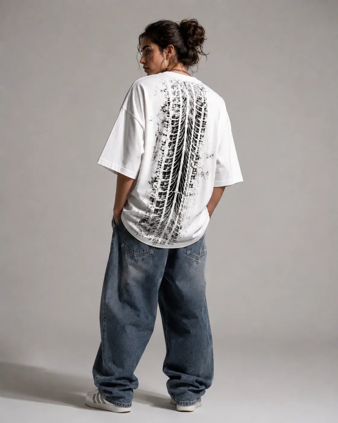 TIRE TRACK OVERSIZE TEE 3